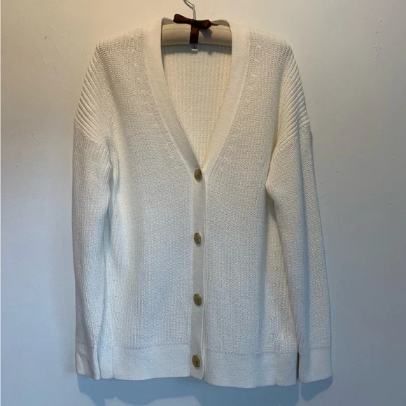 Haven Well Within Cotton Shaker Stitch Cardigan Ivory - Picture 2 of 7